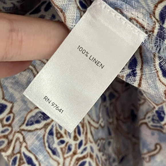 J Jill PureJill | Linen Relaxed Peasant Top, XLP - Picture 5 of 6